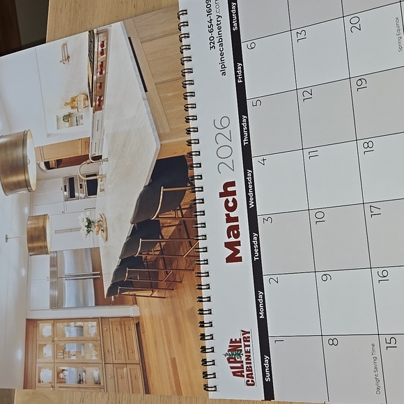 2026 Home Kitchen Design Calendar Unisex Wall Desk Holiday - Picture 3 of 11